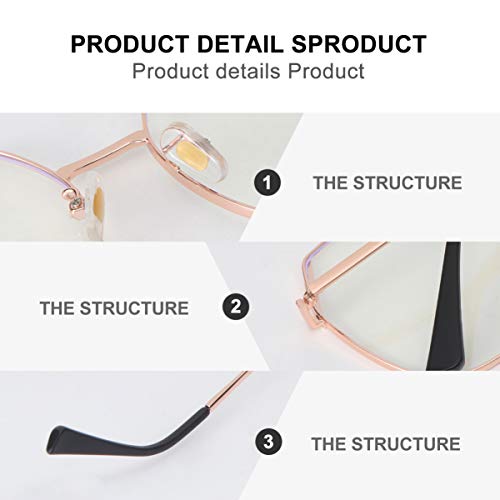 PRETYZOOM Óculos com filtro de luz azul para bloquear raios UV, anti-fadiga, dor de cabeça, fadiga o