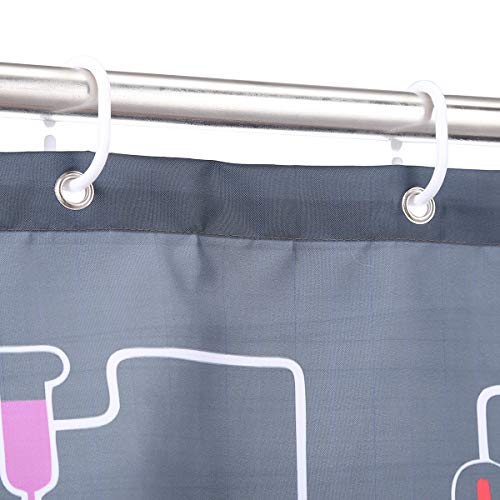 Unifeel Most Updated Periodic Table Of Elements Fabric Shower Curtains For Chemistry Teacher Use As Poster. Boys And Students Bathroom Gray Background, 71×71In #TOP6