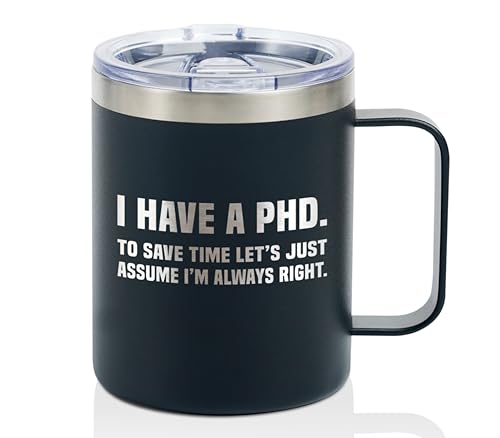 Onebttl Graduation Gifts For Men and Women, College Gifts for Degree, Master Degree, Stainless Steel Insulated Coffee Mug - Right