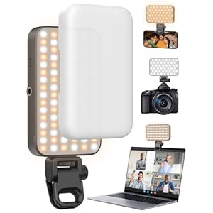 8 in 1 Selfie Light with Soft Diffuser, Portable Phone Light-3 Light Modes Led Light, Rechargeable Phone Light Clip Tiktok Content Creator Light for Makeup, Pictures, Video Record, Zoom Calls