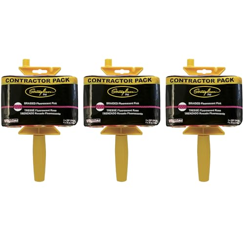 45162 PRO Reel Contractor Packs. Stringliner® PRO Fl. PINK Braid CTR PCK - 750' Masons Twine con Carrete. (3 Pack) miniatura 1