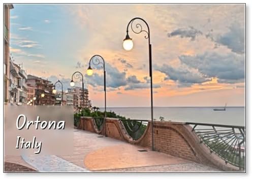Kühlschrankmagnet Ortona, Abruzzen, Italien: Seafront at Dawn, Schöne Terrasse an der Adria, Kühlschrankmagnet für 7,49 EUR bei amazon.de Bild: Kühlschrankmagnet Ortona, Abruzzen, Italien: Seafront at Dawn, Schöne Terrasse an der Adria, Kühlschrankmagnet für 7,49 EUR bei amazon.de
