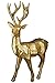 Produktbild GILDE Deko Figur Skulptur Hirsch stehend - XL Weihnachtsdekoration Innenbereich - Deko Advent - Farbe: Gold - Höhe 43,5 cm Breite 29,5 cm
