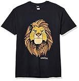 Rey León, Simba, Mufasa Disney Men\'s Lion King Africa T-Shirt, Black, 3XLARGE