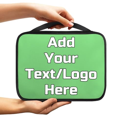 Image of Customized Bible Covers for Men Women Personalized Custom Bible Cover Case with Your Photo Text Name Image Customizable Scripture Bags with Handle Zipper, LightGreen