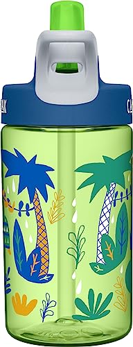 image for CamelBak Eddy Kids Big Bite Valve Straw Water Bottle Jungle Animals, 1