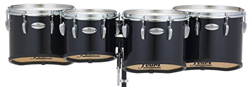 Pearl Championship Maple Marching Tenor Drums Quad Sonic Cut Level 1 10,12,13,14 Inch Midnight Black