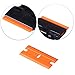FOSHIO Plastic Razor Blades 200PCS Double Edged 1.5 Inch Suit for Scraper, Scraper with Plastic Blades for Remove Decals Stickers Adhesive Label and Glass Clean, Orange