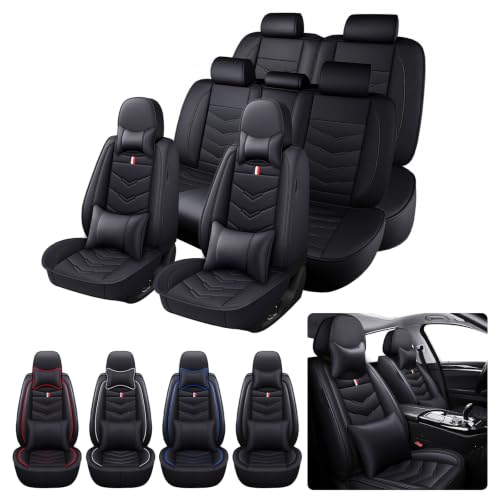 AUNM 7 Seats Car Seat Covers for Nissan Pathfinder 2000-2026,Black