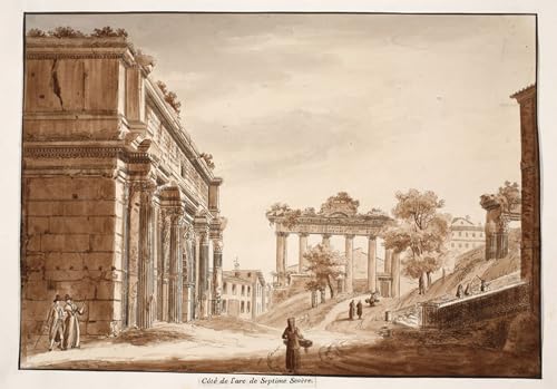 Peintures Arc de Septime Sévère Agostino Tofanelli - Toile de Prestige 60x90cm