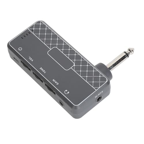 Amplificador de fone de ouvido de guitarra, mini amplificador de bolso recarregável usb de metal pes