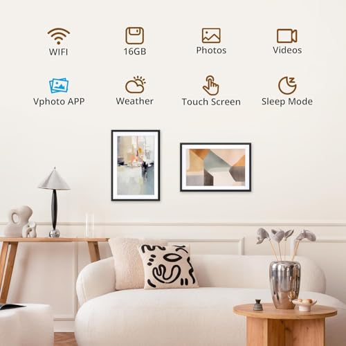 Image of Dragon Touch 10.1'' WIFI Digital Picture Frame - 1280*800 HD IPS Touch Screen Digital Photo Frame Display, Auto-Rotate, Share Photos /Videos Instantly via Free App Best Gifts for Birthday, Wedding, Mom