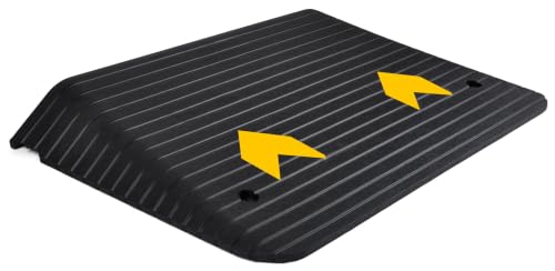 Pyle Rubber Threshold Ramp 2 Inch | Portable, Non-Slip Wheelchair Ramp | Heavy-Duty Built for Indoor Outdoor Use | 3300 lb Capacity & Tool-Free Setup | 43.5 x 16 in | for Scooters, Walkers, Strollers