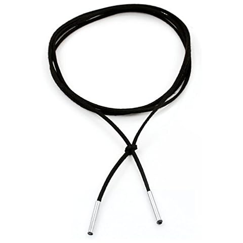 AllRight Long Black Pu Leather Choker Charm Women Vintage Gothic Necklace Set Silver Cover