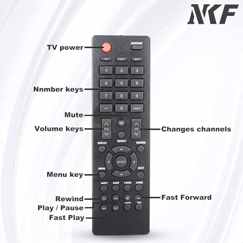 KT1744-HG2 Replace Remote Control Compatible with Polaroid TV 32GSR3000 40GSR3000 50GSR3
