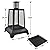 Large Fire Pit Steel Wood Burning Outdoor Fireplace Tower 44" High Big Patio Firepits with Mesh Screen Cover, for Backyard, Garden, Beach, Camping