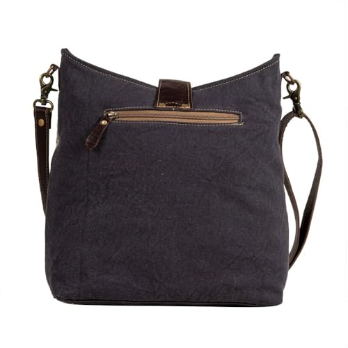 Myra Bag Shoulder Bag for Women - Western Upcycled Canvas & Leather Crossbody Bag Chocolate3