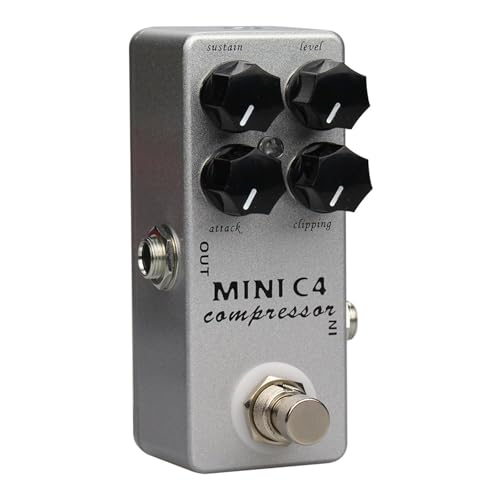 Compacts Compressor Pedal with Sustains Levels Attack, Silver