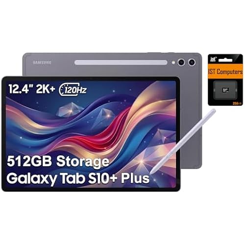 Samsung Galaxy Tab S10+ Plus 12.4" Tablet, 12GB RAM, 256GB + 256GB SD Card