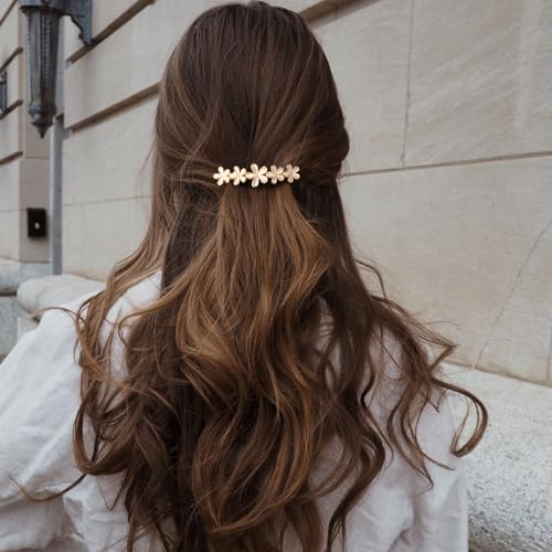 Hinzic 2.64Inch Flower Opal Hair Clip Gold Sparkly Wedding Barrettes Fancy Hair Pin Prom Engagement Birthday Decorative Accessories For Women Girls Thick Fine Hair thumb #4