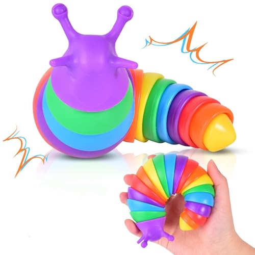 Image of Chocozone Crawling Caterpillar Toy Toddler Toys for Kids Flexible Clicky Sound Making Sensory Toys for 2+ Years Old Boys & Girls (19cm) (Caterpillar)