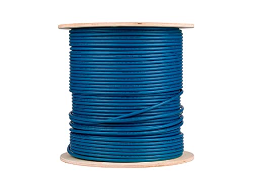 Monoprice Cat8 Network Cable V1-1000 Feet - Blue | 40G, 2Ghz, S/Ftp, Solid, 22Awg, Bulk Bare Copper - Entegrade Series #TOP3