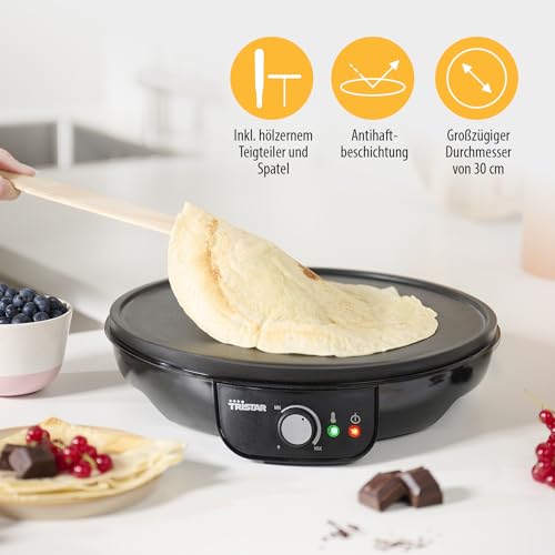 Tristar Crêpe-Maker, 30 cm Durchmesser, 1000 W, Einstellbarer Thermostat – Ansicht 3