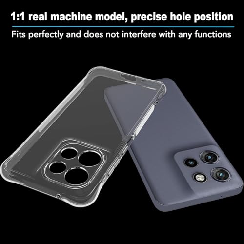 Image of REALCASE Silicone Moto Edge 50 Neo 5G Back Cover Case, Scratch Resistant Protective Crystal Clear Transparent Shock Proof Bumper Back Cover Case for Moto Edge 50 Neo 5G