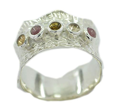 Bague en argent 925 et multi tourmaline, le cadeau parfait pour célébrer