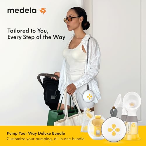 Image of Medela Pump Your Way Deluxe Bundle Featuring Swing Maxi Double Electric Breast Pump with Wearable Hands-Free Collection Cups, PersonalFit Flex Breast Shields and Connectors