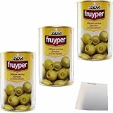 usy Bundle für FRUYPER - Grüne Oliven mit Sardellenpaste 3er Pack (3x130g Dose) + usy Block