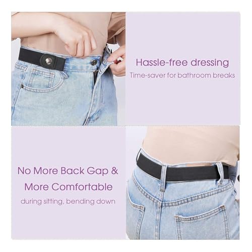 SUOSDEY No Buckle Invisible Stretch Belts for Men/Women Belt for Jeans pants No Hassle,No Bugle4