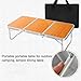 cadciehe Outdoor Folding Camping Table, Aluminum Frame with Bamboo Top, Adjustable Height, Portable Picnic and BBQ Table, Collapsible Design for Hiking and Outdoor Dining Wooden Color