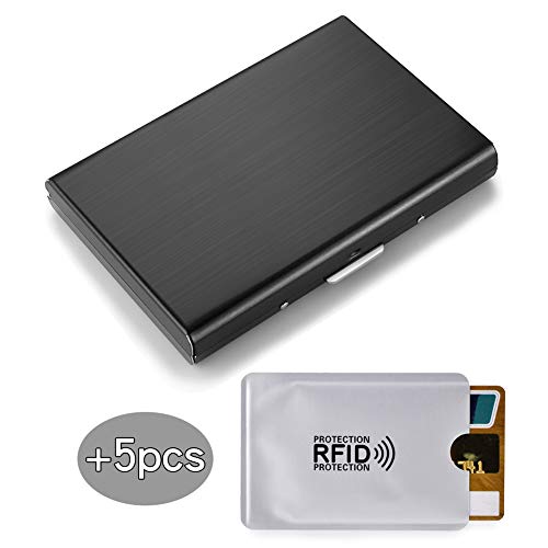 Rfid Credit Card Holder For Women And Men, Stainless Steel Credit Card Wallet For Holding Debit Card And Id Card ( Add 5Pcs Card Slots) #TOP6
