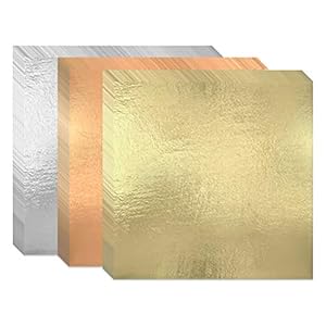 300 Blätter Blattgold Imitation 16x16cm Goldblätter Blattgold Blattkupfer Blattsilber zum Basteln, Gold Leaf für Kunst…