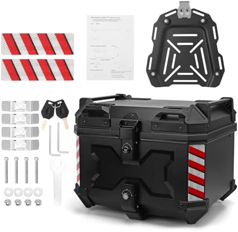 Motorrad Topcase 32L Wasserdicht - ABS Heckbox Mit Rückenlehne Weiß
