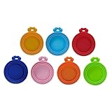 MERRYHAPY 7pcs Convenient Can Lids Wear-Resistant Silicone Cat Food Covers for Canned Cat Food