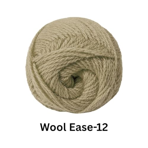 Image of VCR Greyish Brown Wool Ease Yarn, 100 Grams Hank, 260 Meters Length, 100% Wool Ball for Crochet and Knitting, Suitable for Mufflers, Scarves & cowls Pack of 1