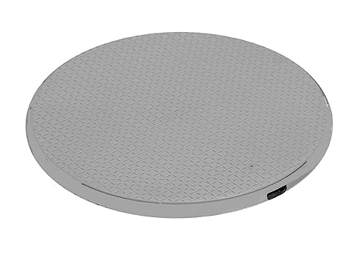Image of Wireless Charger | 10W Wireless Fast Charging Pad Compatible with i-Phone 14 /13 /12 /11 /XS /X /8 Air-pods & Other Qi Devices, (Grey) Pack of 2