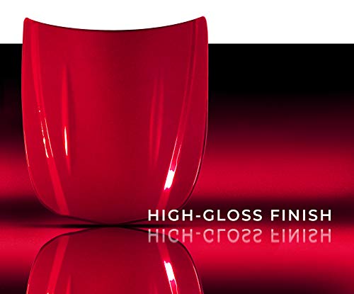 Vvivid+ Ultra Gloss Candy Red Vinyl Car Wrap Premium Paint Replacement Film Roll With Nano Air Release Technology, Stretchable Protective Cap Liner, Self Adhesive, Indoor Outdoor (1Ft X 54") #TOP6