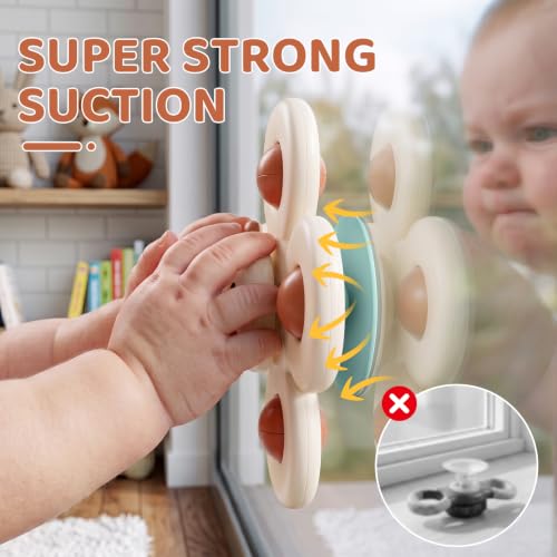 Image of ALASOU Suction Cup Spinner Airplane Travel Toys for 1 Year Old Boy Girl