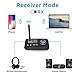 ifofo Bluetooth Transmitter Receiver 3-in-1 Bluetooth 5.0 Audio Adapter for 2 Headphones With Bypass Volume Control Low Latency Long Range LCD Display ON/OFF Optical AUX RCA for TV Home Stereo Speaker