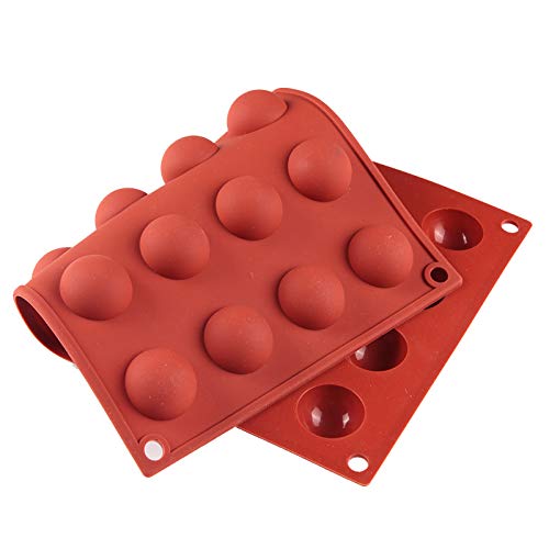 Guratapa 2Pcs 24 Cavities Semicircle Silicone Mini Semi Sphere Round Dome Molds For Fondant Candy Making Chocolate Mold Desserts Gum Clay Biscuit Plaster Resin Cupcake Topper Cake Decor Moulds #TOP5