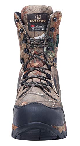 R Runfun Men's Hunting Boots, Camouflage Waterproof Insulated Winter Boots, Lightweigh, Durable And Anti-Slip Outdoor Hunting Shoes For Trekking Climbing Working #TOP2