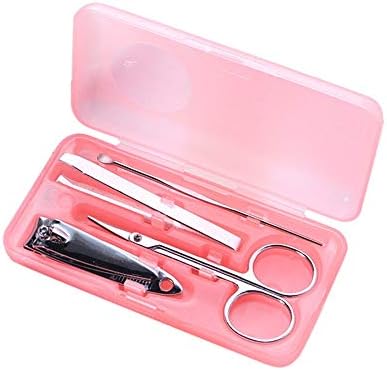 Manicure Set 4Pcs/Set Multifunctional Nail Cutter Set Stainless Steel Nail Correction Nipper Cutters Dead Skin Dirt Pedicure Scissor Set Nail Clippers Pedicure Kit (Color : Yellow)