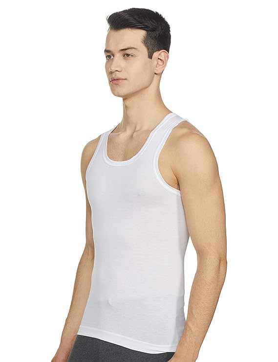 Image of RUPA FRONTLINE Sleeveless Round Neck Vest for Men, 100% Cotton Material, Regular Fit, Pack of 3