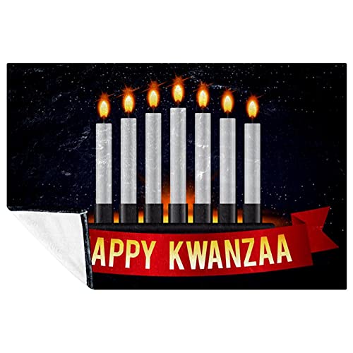 Couverture Kwanzaa plaid chaud cadeau idéal motif bougie - 2