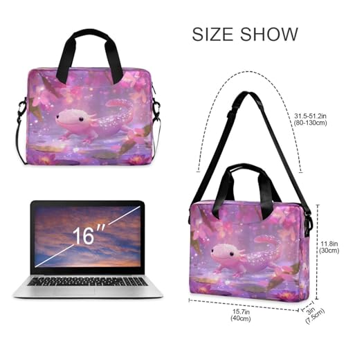 Maletín para Laptop con diseño Axolotl rosado miniatura 4