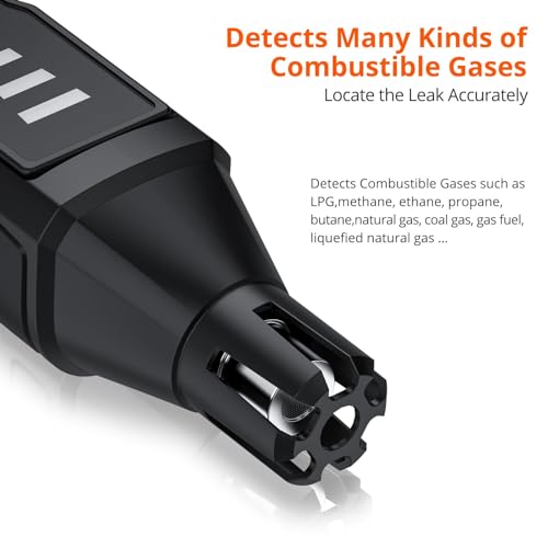 Proster Gasmelder Gasleckdetektor Erdgasdetektor Gaslecksuchgerät mit Akustischem und Visuellem Alarm Tragbarer Gasschnüffler zum Auffinden von brennbaren Gasleckquellen wie Methan, Propan für Zuhause