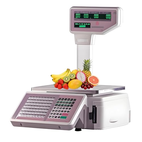 Báscula electrónica comercial con impresora 30kg